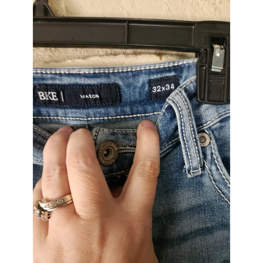 BKE Mason Relaxed Straight Distressed Jeans